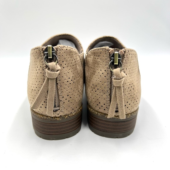 Dr Scholls Size 9.5 Microsuede Brown Taupe Beige Ankle Boots Shooties Shoes - Picture 6 of 13